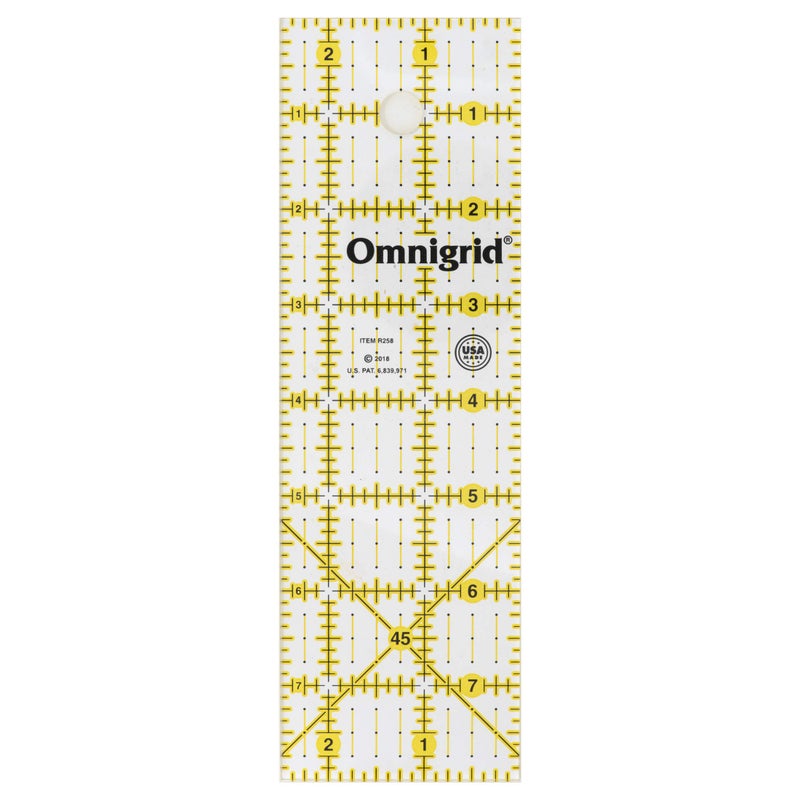 Omnigrid Ruler, 2-1/2 x 8-Inch, Clear - Image 1
